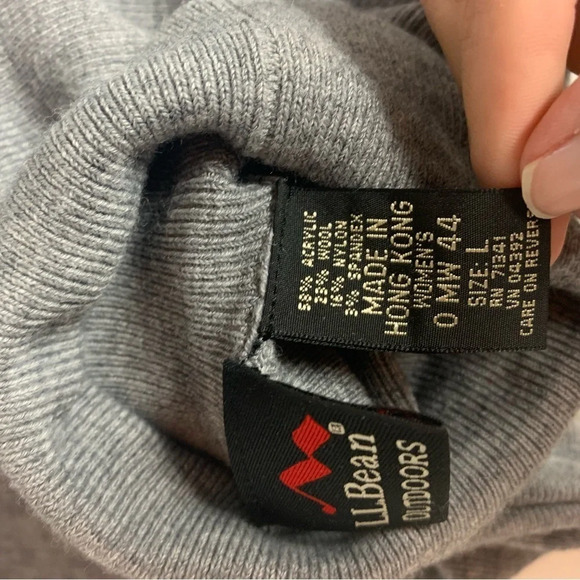 L.L Bean Womens Outdoor Sports Wool Blend Turtleneck Pullover Sweater Size Large - Picture 5 of 14